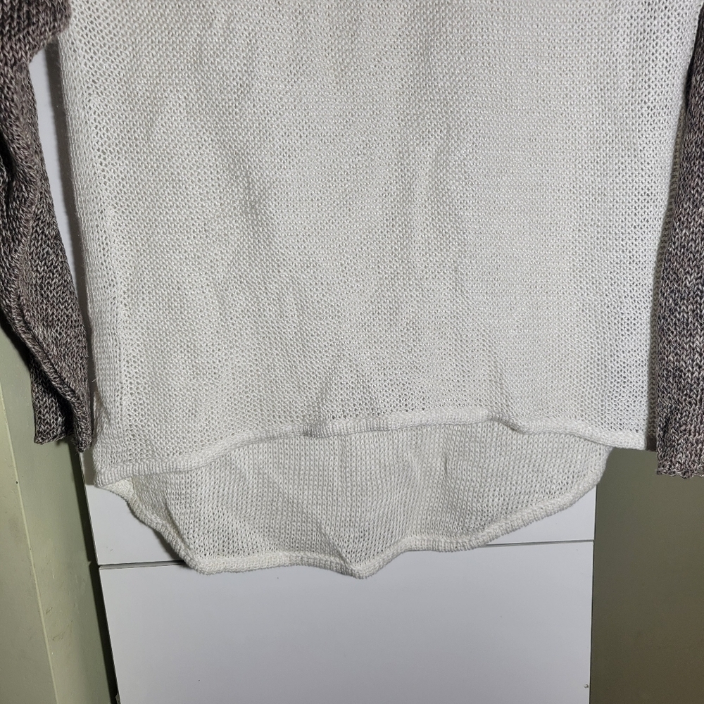 Helmut Lang linen loose weave Knit crochet relaxed fit Sweater small - Picture 5 of 7